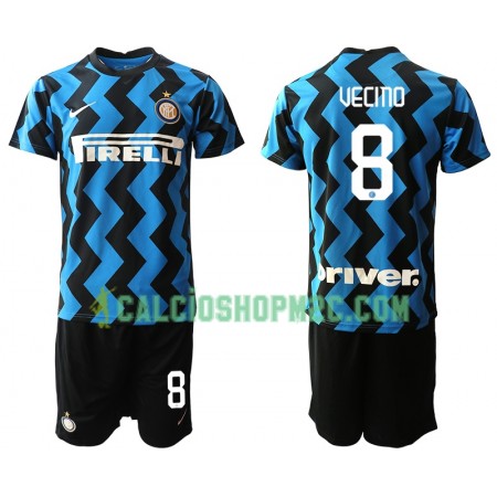 Inter Milan Matias Vecino 8 Bambino Maglia Prima 2020/2021 Manica Corta (+ Pantaloncini)